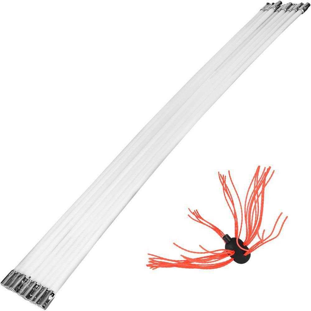 VEVOR Chimney Sweep Kit Chimney Brush Kit Nylon Flexible Rods Rotary Chimney Cleaning Tool Kit Fireplace Tool - Zenithce