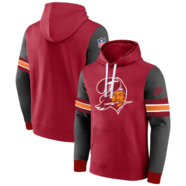 Tampa Bay Buccaneers Red Grey Pullover Hoodie - Zenithce
