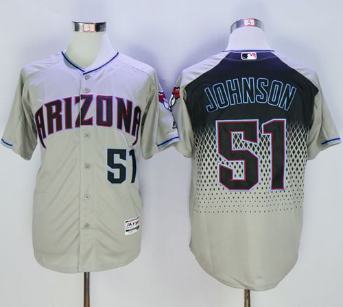 Diamondbacks #51 Randy Johnson Gray Capri New Cool Base Stitched Jersey - Zenithce