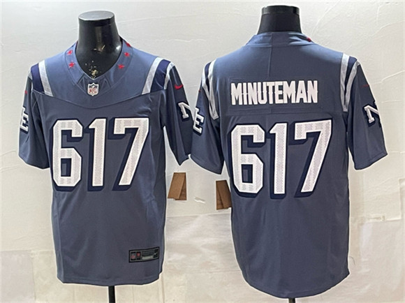 New England Patriots #617 Minuteman 2025 F.U.S.E. “Rivalries” Vapor Limited Stitched Jersey - Zenithce