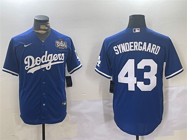 Los Angeles Dodgers #43 Noah Syndergaard Royal 2024 World Series Cool Base Stitched Jersey - Zenithce