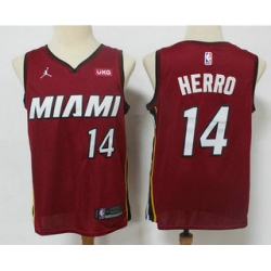 Miami Heat 14 Tyler Herro Red 2020 Brand Jordan Swingman Stitched Jersey With The NEW Sponsor Logo - Zenithce