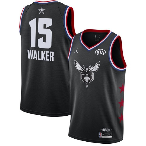 Hornets #15 Kemba Walker Black Jordan Swingman 2019 All-Star Game Jersey - Zenithce