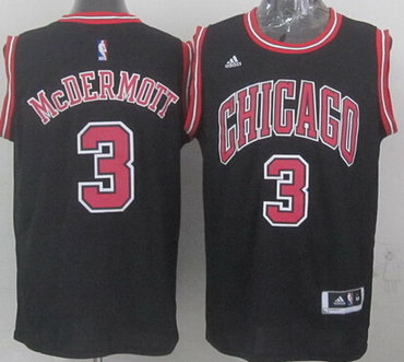 Chicago Bulls #3 Doug McDermott Revolution 30 Swingman 2014 New Black Jersey - Zenithce