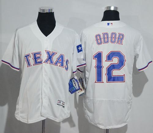 Rangers #12 Rougned Odor White Flexbase Authentic Collection Stitched Jersey - Zenithce