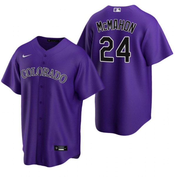 Colorado Rockies #24 Ryan McMahon Purple Stitched Baseball Jersey - Zenithce