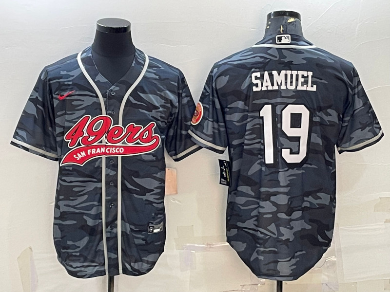San Francisco 49ers #19 Deebo Samuel Gray Camo With Patch Cool Base Stitched Jersey - Zenithce