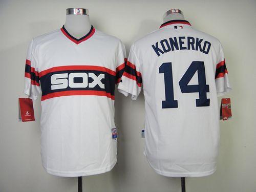 White Sox #14 Paul Konerko White Alternate Home Cool Base Stitched Jersey - Zenithce