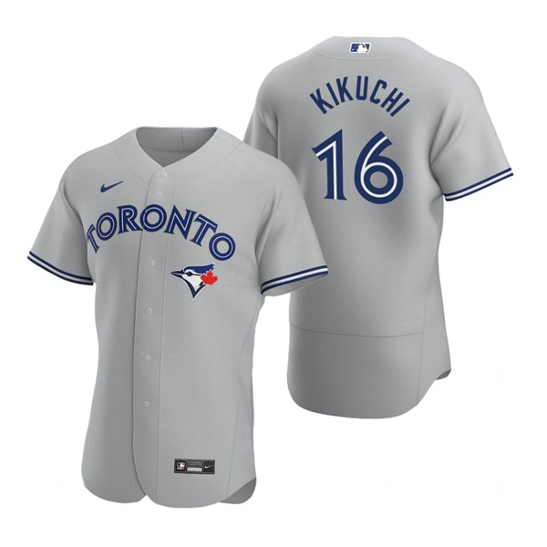 Toronto Blue Jays #16 Yusei Kikuchi Grey Flex Base Stitched Baseball Jersey - Zenithce