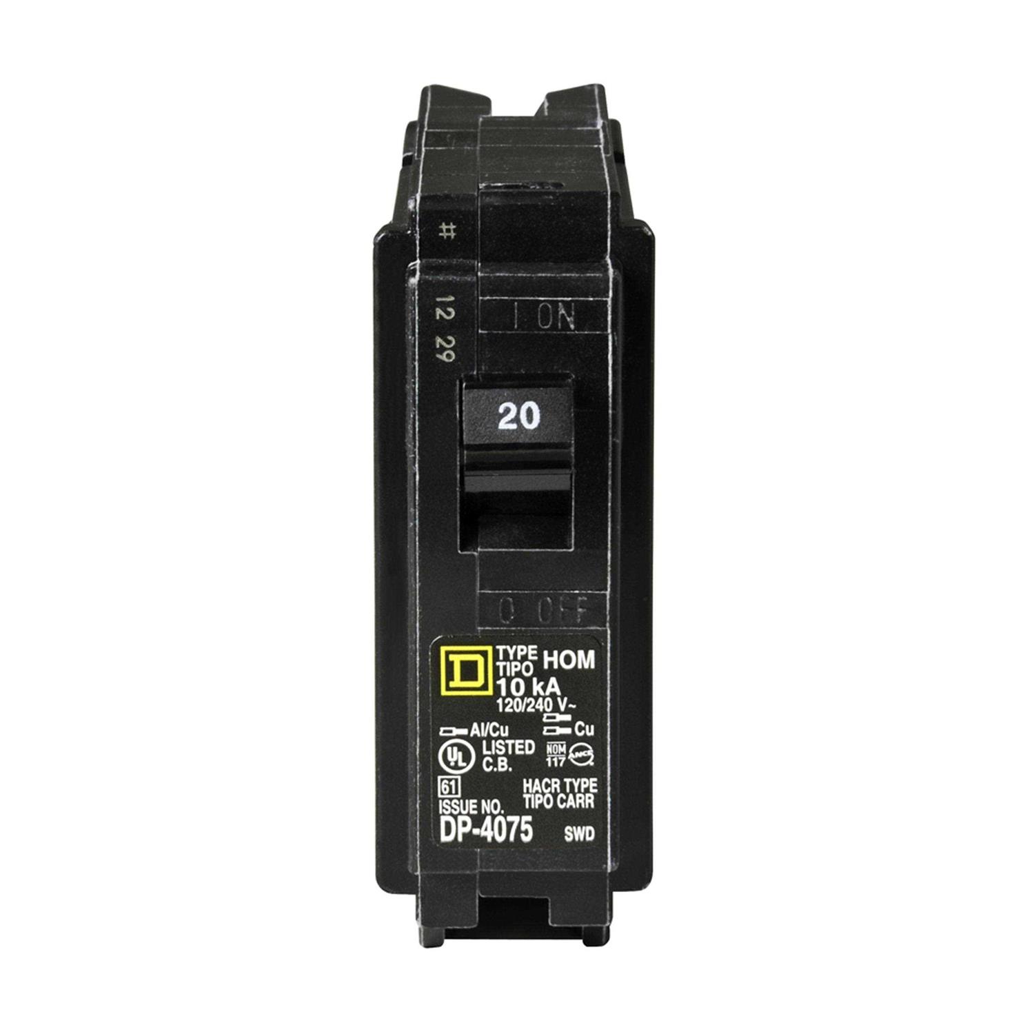 Square D HOM120CP Homeline Single Pole Circuit Breaker - Zenithce