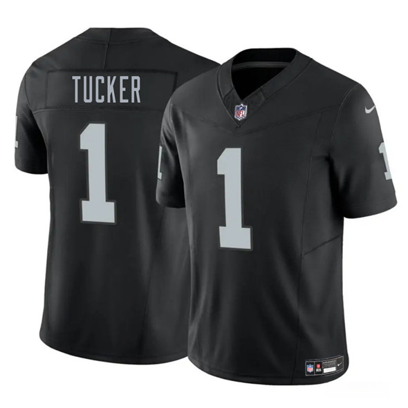 Las Vegas Raiders #1 Tre Tucker Black 2025 F.U.S.E. Vapor Stitched Jersey - Zenithce