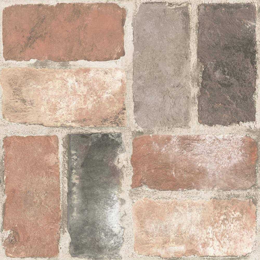 FloorPops Harvard Brick Peel & Stick Floor Tiles - Zenithce