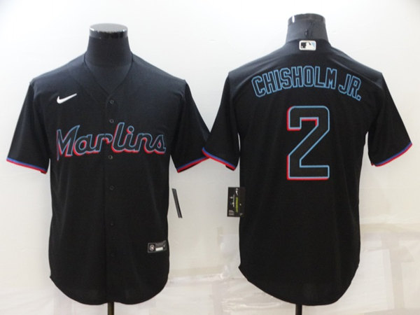 Miami Marlins #2 Jazz Chisholm Black Cool Base Stitched Jersey - Zenithce