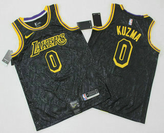 Los Angeles Lakers #0 Kyle Kuzma Black 2019 Swingman Printed Jersey - Zenithce