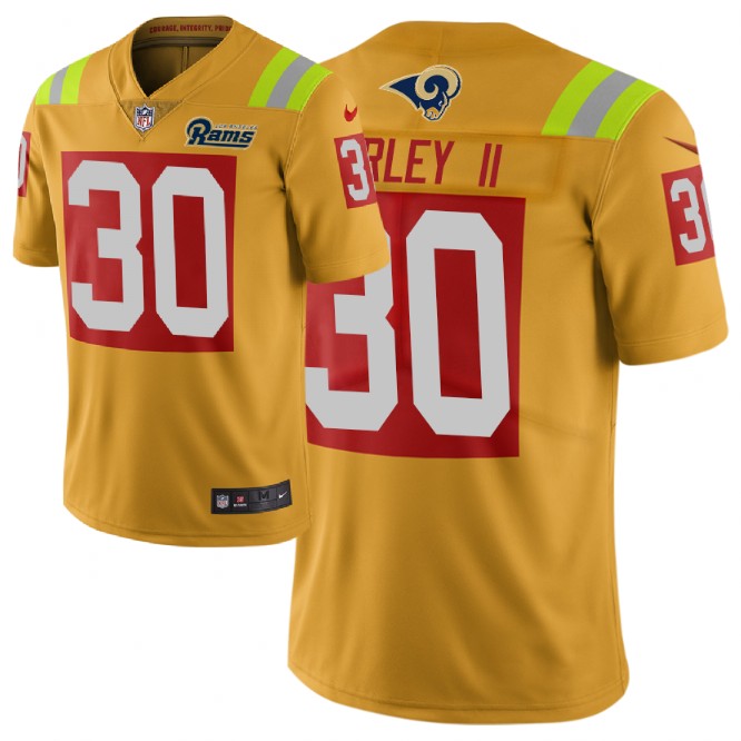 Los Angeles Rams #30 Todd Gurley II Gold 2019 City Edition Limited Stitched Jersey - Zenithce