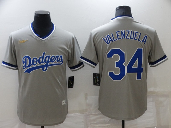 Los Angeles Dodgers #34 Toro Valenzuela Grey Stitched Baseball Jersey - Zenithce