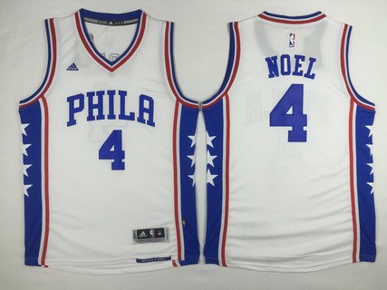 Philadelphia 76ers #4 Nerlens Noel Revolution 30 Swingman 2015-16 White Jersey - Zenithce