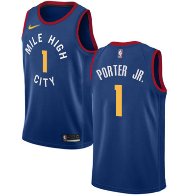 Denver Nuggets #1 Michael Porter Jr. Navy Swingman City Edition Jersey - Zenithce
