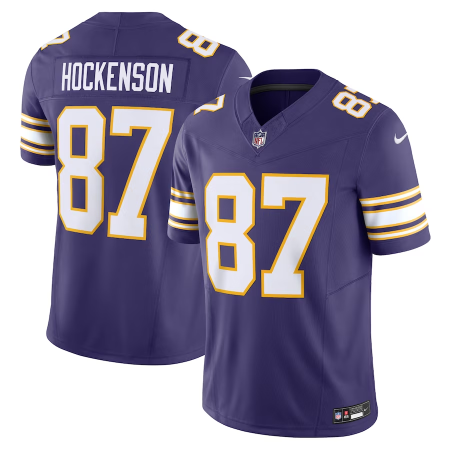 Minnesota Vikings #87 T.J. Hockenson Purple 2023 F.U.S.E. Vapor Untouchable Stitched Jersey - Zenithce