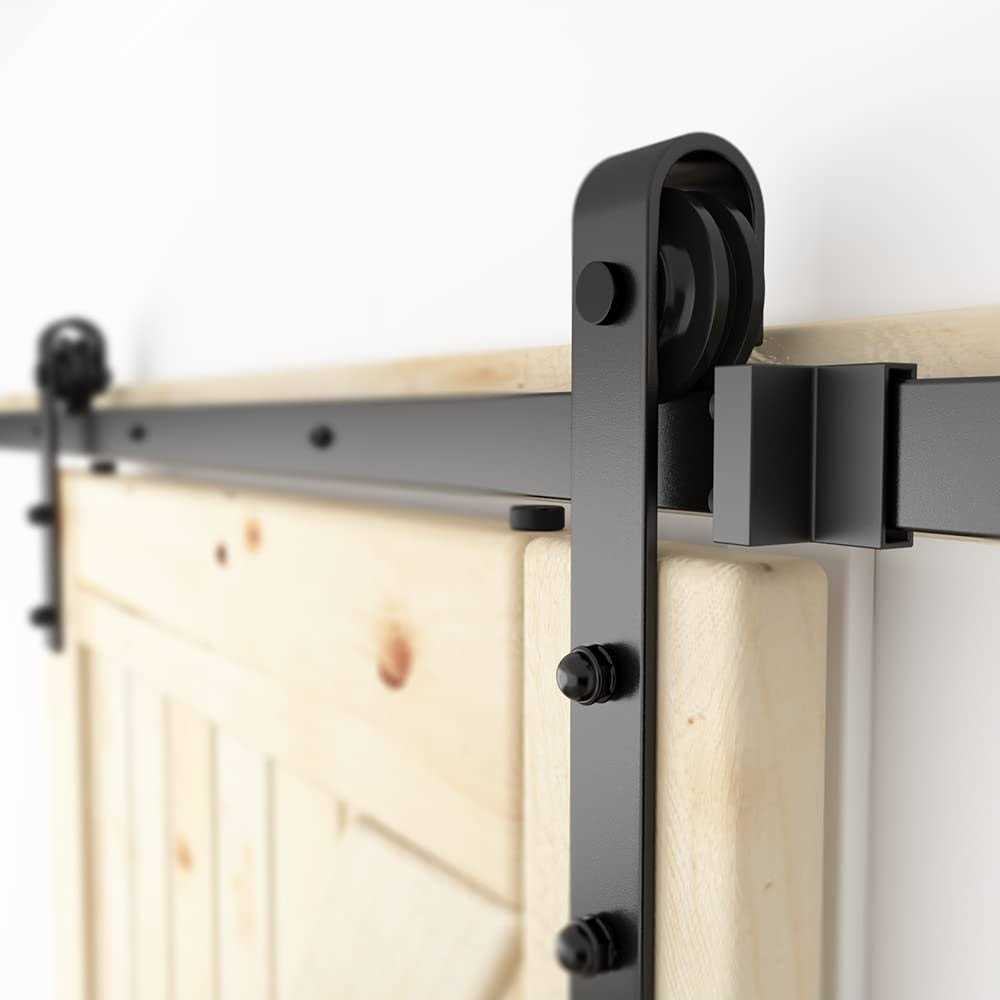 skysen Single Door Cabinet Sliding Barn Door Hardware Kit Super Mini Sliding Door Hardware for Wardrobe Cabinet TV Stand - Zenithce