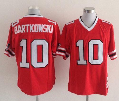 Mitchell And Ness Falcons #10 Steve Bartkowski Red Throwback Stitched Jersey - Zenithce