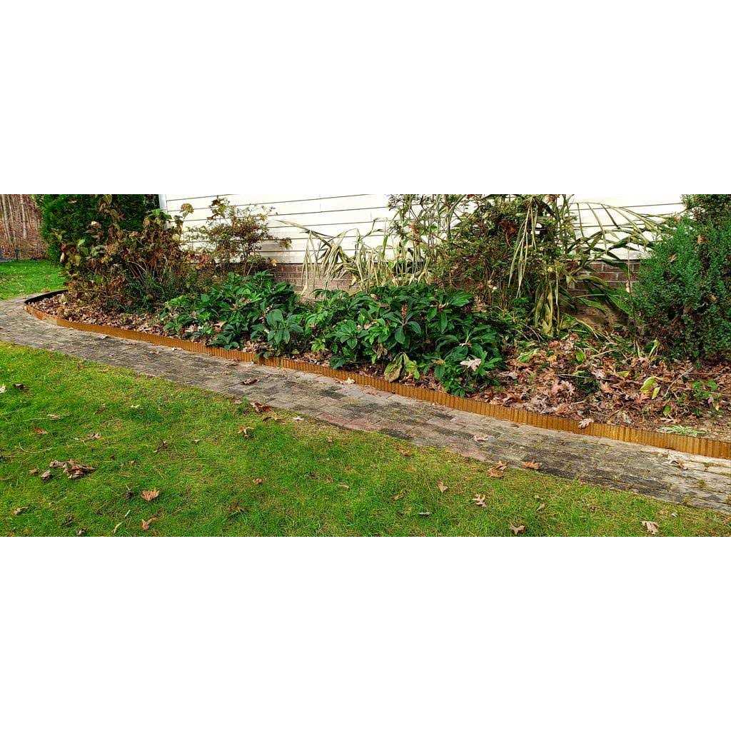Dakota Tin Corrugated Garden Edging - Zenithce