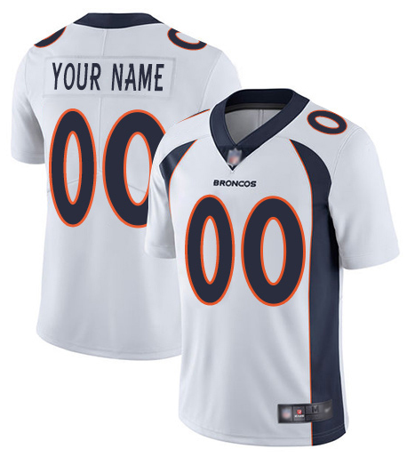 Denver Broncos Customized White Team Color Vapor Untouchable Limited Stitched NFL Jersey - Zenithce