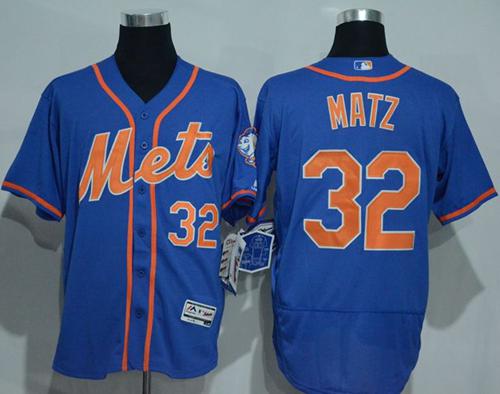 Mets #32 Steven Matz Blue Flexbase Authentic Collection Stitched Jersey - Zenithce