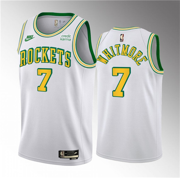 Houston Rockets #7 Cam Whitmore White 2023 Draft Classic Edition Stitched Jersey - Zenithce
