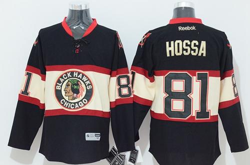 Blackhawks #81 Marian Hossa Black New Third Stitched Jersey - Zenithce