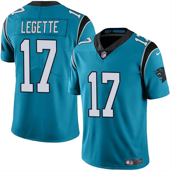 Carolina Panthers #17 Xavier Legette Blue 2024 Draft Vapor Limited Stitched Jersey - Zenithce