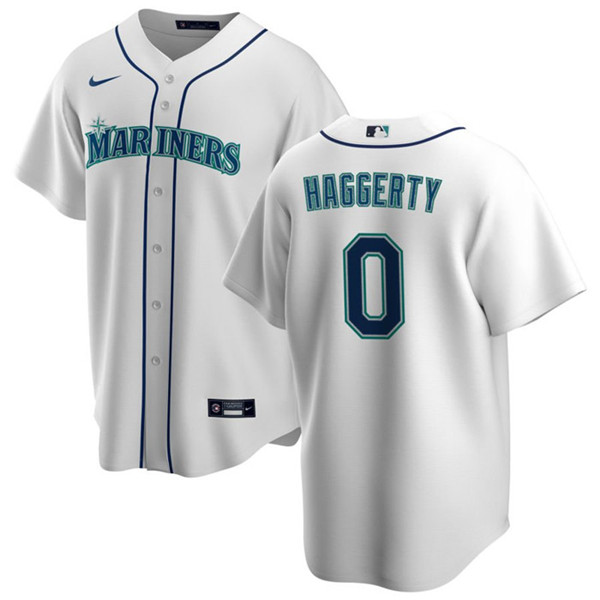 Seattle Mariners #0 Sam Haggerty White Cool Base Stitched Jersey - Zenithce