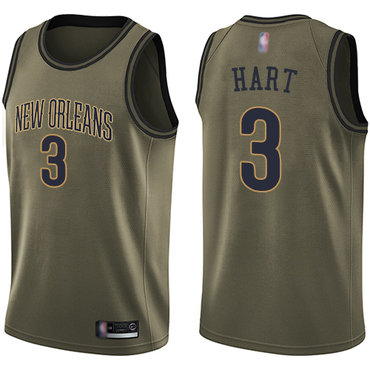 Pelicans #3 Josh Hart Green Swingman Salute to Service Jersey - Zenithce