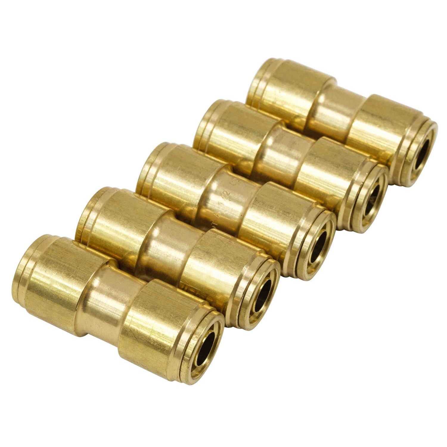 Mytee Products Dot Brass Push to Connect Fitting Straight Union Tube Connector Air Brake Tube Fitting - Zenithce