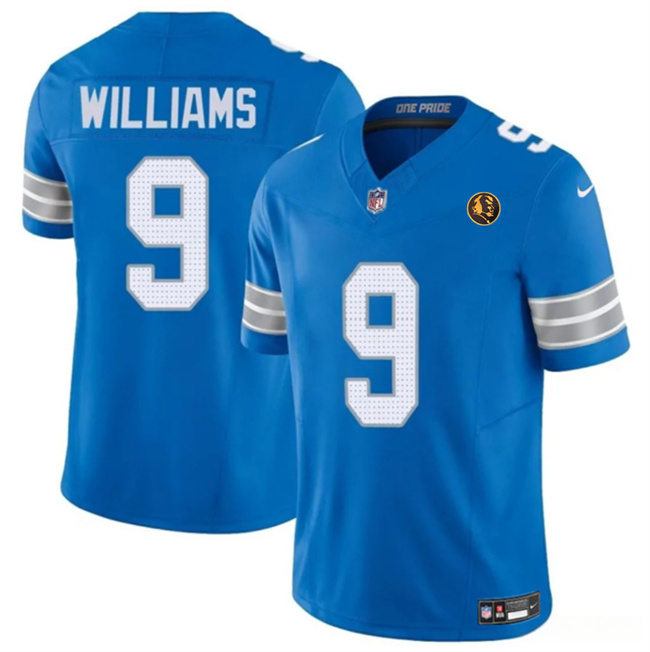 Detroit Lions #9 Jameson Williams Blue 2024 F.U.S.E. With John Madden PatchVapor Limited Stitched Jersey - Zenithce