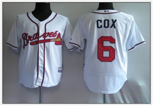 Braves #6 Bobby Cox White Cool Base Stitched Jersey - Zenithce