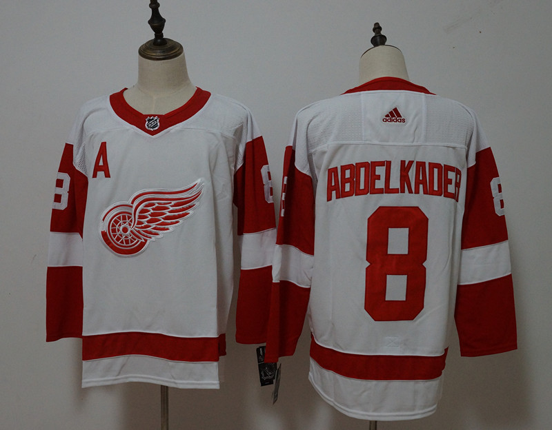 Detroit Red Wings #8 Justin Abdelkader White Stitched Adidas Jersey - Zenithce