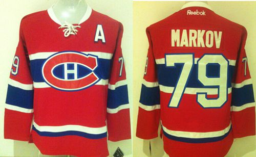 Canadiens #79 Andrei Markov Red New CH Stitched Jersey - Zenithce