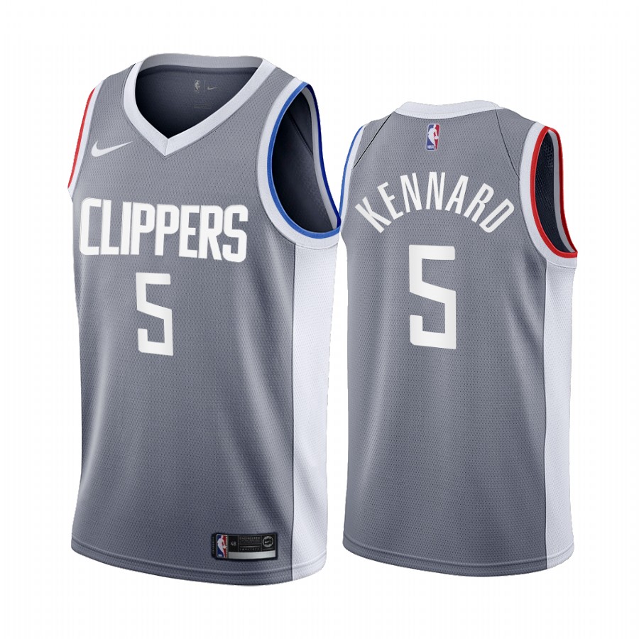 Los Angeles Clippers #5 Luke Kennard Gray Swingman 2020-21 Earned Edition Jersey - Zenithce