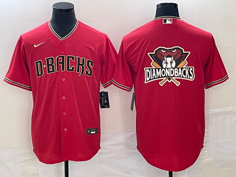 Arizona Diamondbacks Red Team Big Logo Cool Base Stitched Jersey - Zenithce