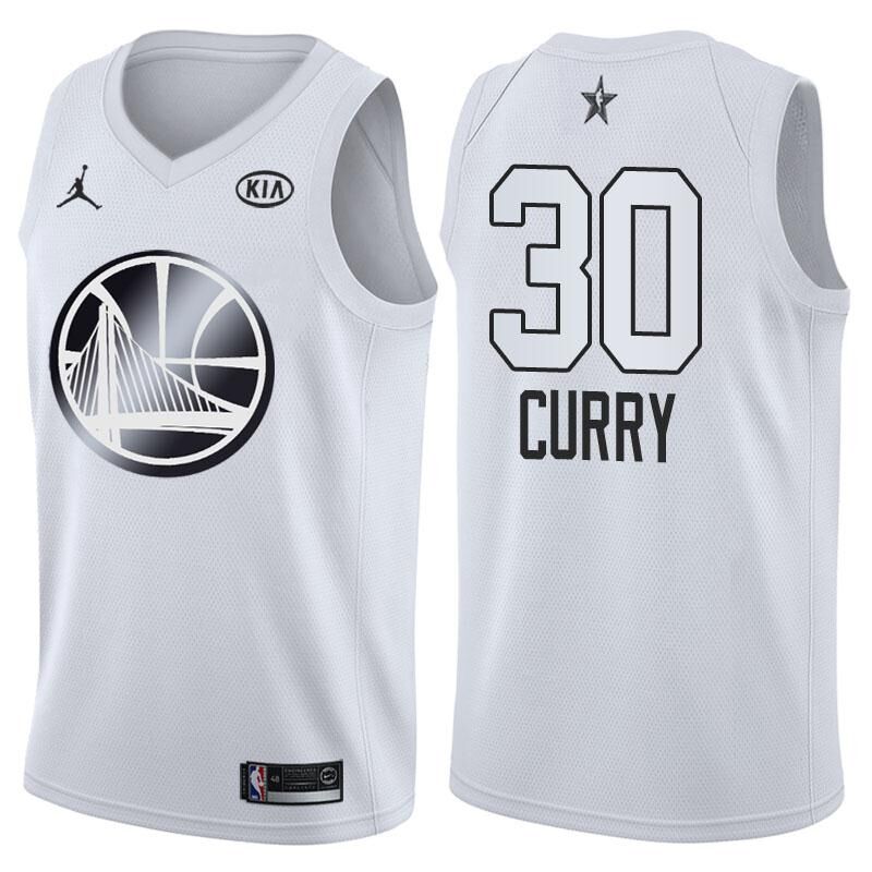 Warriors 30 Stephen Curry Jordan Brand White 2018 All-Star Game Swingman Jersey - Zenithce