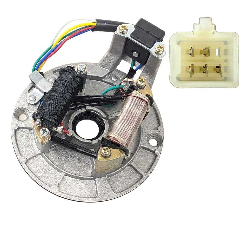 Stator & STARTER RELAY Ignition Coil RECTIFIER Cover Gasket compatible with Yamaha Raptor 660 660R 2001 2002 2003 2004 2005 5LP-81410-02-00 - Zenithce
