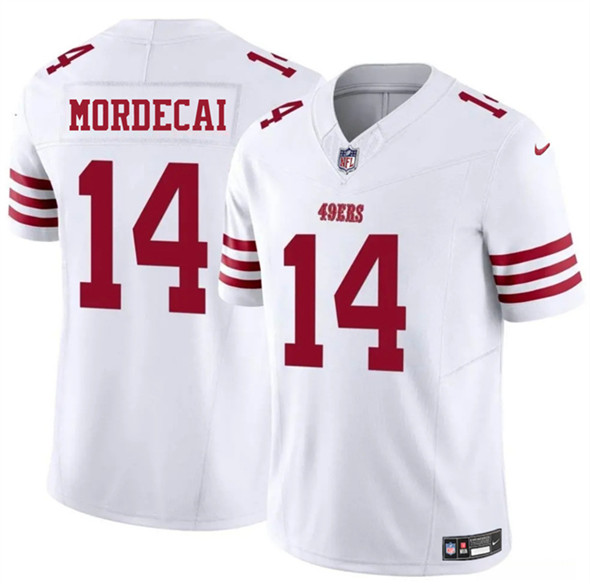 San Francisco 49ers #14 Tanner Mordecai White 2025 F.U.S.E. Vapor Untouchable Limited Stitched Jersey - Zenithce