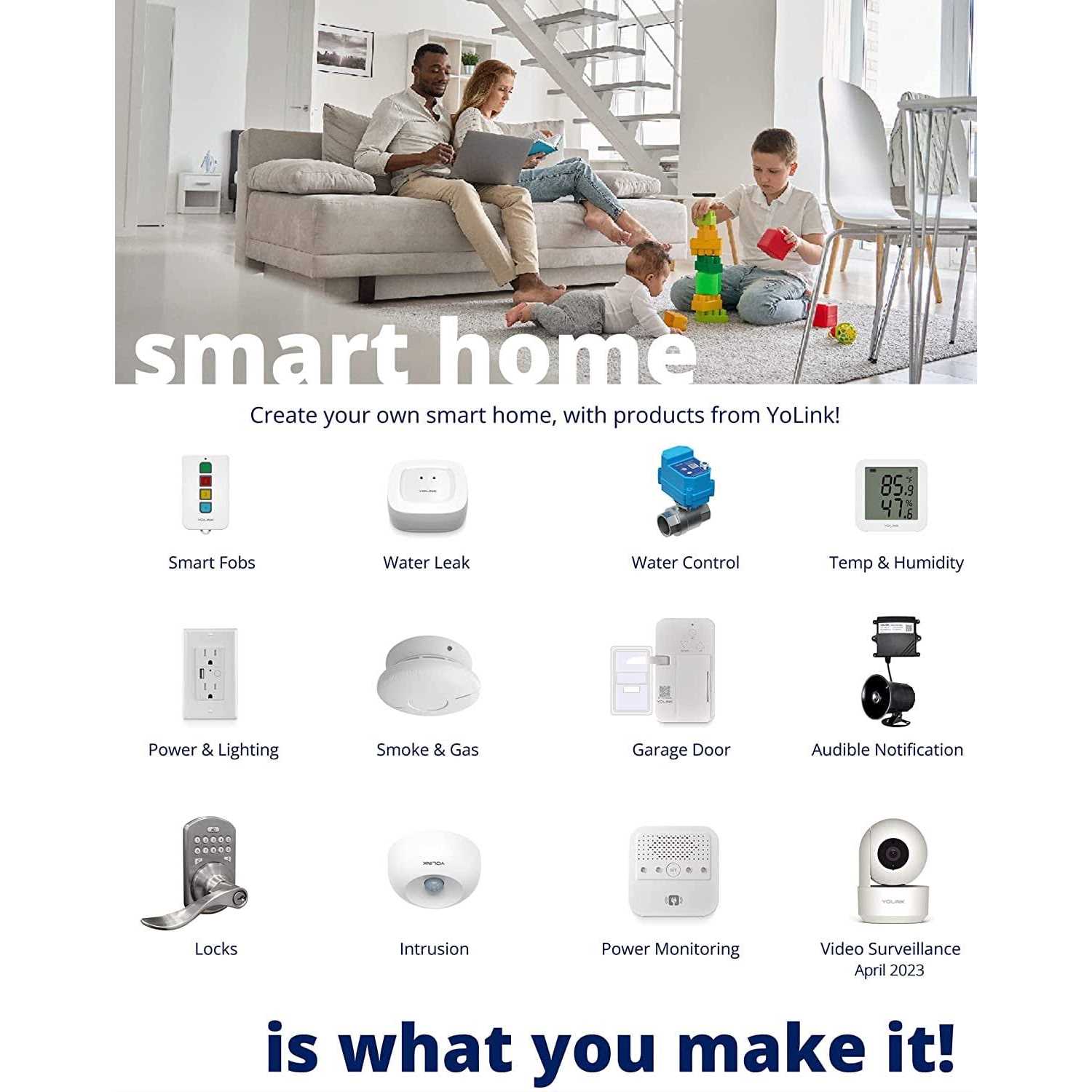 YoLink Hub Central Controller Only for YoLink Devices 1/4 Mile Worlds Longest Range Smart Hub LoRa Enabled Smart Home Automat - Zenithce