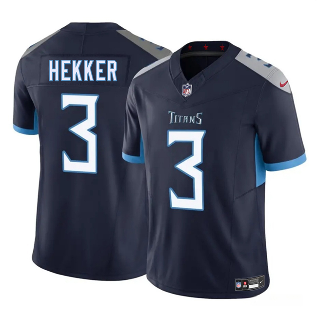 Tennessee Titans #3 Johnny Hekker Navy 2025 F.U.S.E. Vapor Limited Stitched Jersey - Zenithce