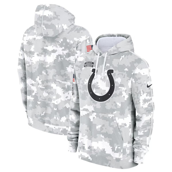 Indianapolis Colts 2024 Arctic Camo Salute To Service Club Fleece Pullover Hoodie - Zenithce
