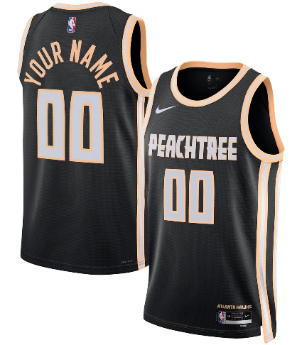 Atlanta Hawks Custom Black 2025-26 City Edition Swingman Stitched Jersey - Zenithce