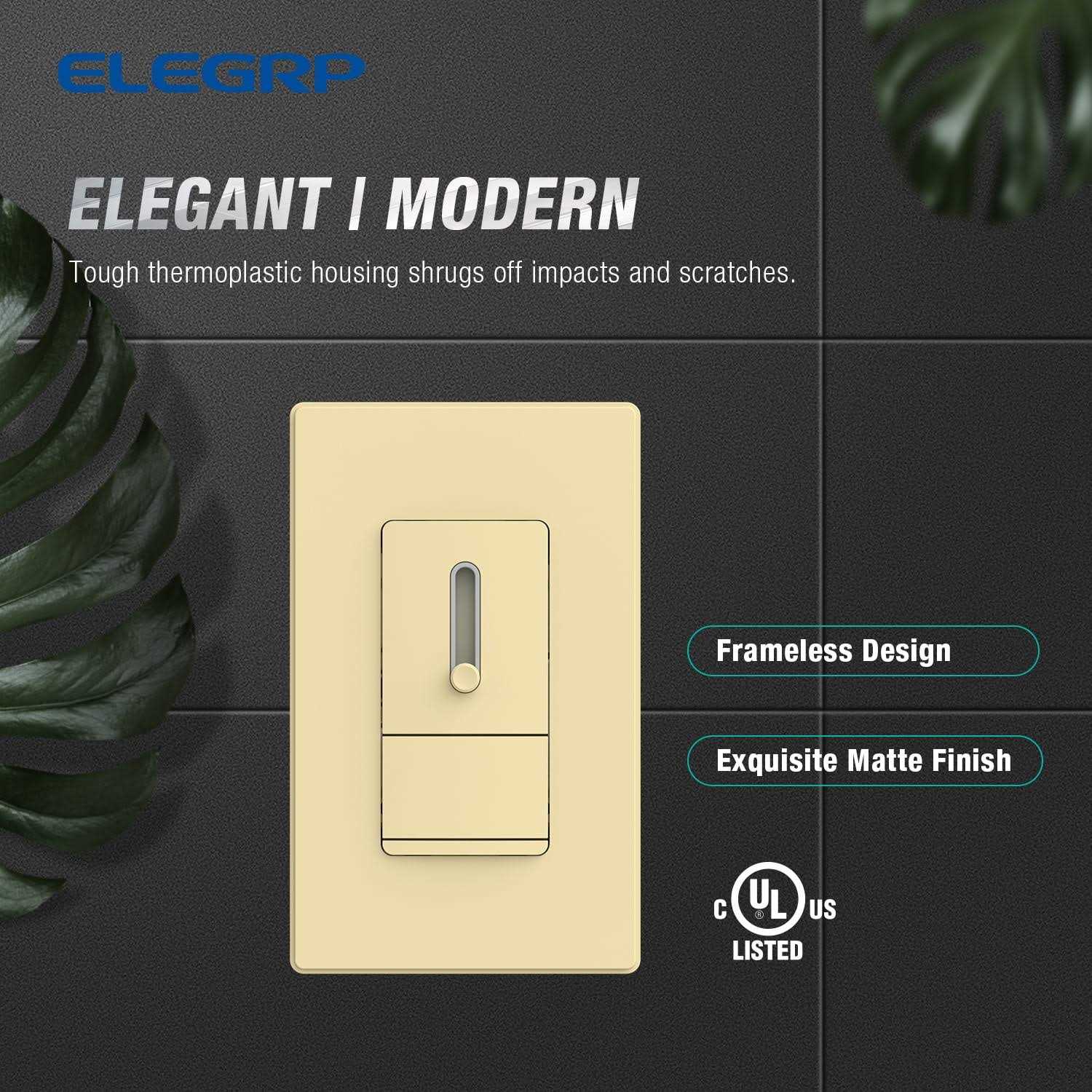 ELEGRP 15 AMP Single Outlet GFCI Adapter 3-Prong Grounded GFCI Adapter Plug - Zenithce