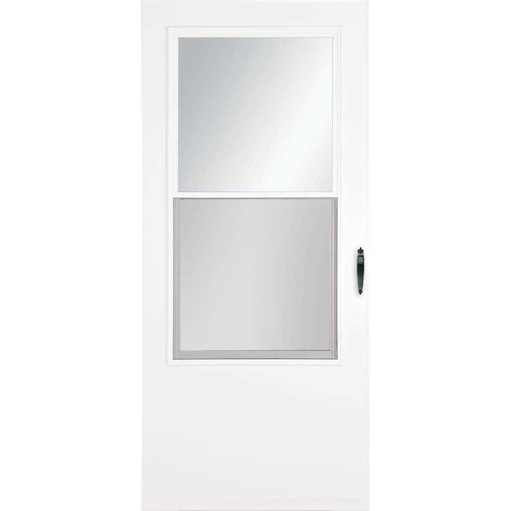 Larson 78 in. Brisa White Retractable Screen Door for Sliding Door - Zenithce