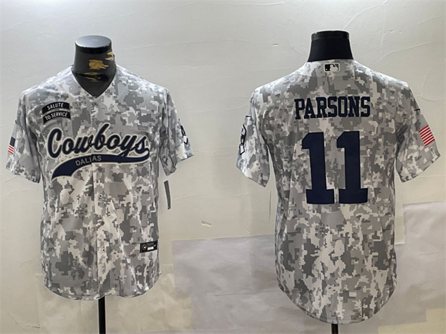 Dallas Cowboys #11 Micah Parsons 2024 Arctic Camo Salute To Service Stitched Jersey - Zenithce